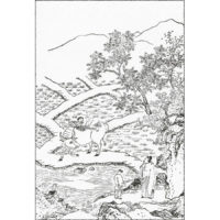 牧豎・(牧童の意) - 八種画譜(寛文12年・1672年日本版）