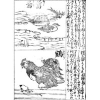 鶏に五徳あり - 絵本忘草(貞享5年・1688年）